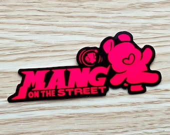 Florescent Pink Mang Sticker