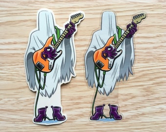 Transparent Ghost Guitarist Sticker