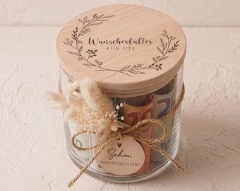 Tarro de almacenamiento personalizado para cumpleaños | 30, 40, 50, 60, 70, 80 cumpleaños, regalo de cumpleaños para mujeres y hombres