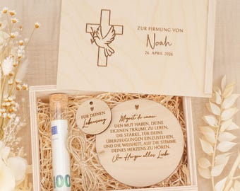 Personalized Confirmation Gift with Cross and Dove | Confirmation Gift, Wooden Keepsake Box, Godchild