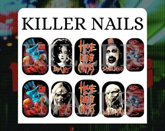 Rob Zombie House of 1000 Corpses Waterslide Nail Decals