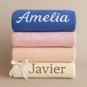 Personalized Baby Blanket: Custom Embroidered Name, Soft Nursery Keepsake