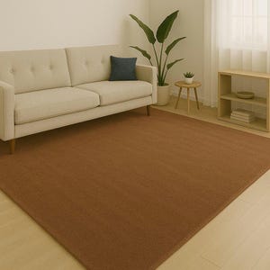 Hand Tufted Wool Area Rug: Minimalist Modern Solid Color Carpet