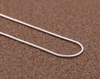 Collar de cadena de serpiente de plata de ley: regalo de joyería minimalista