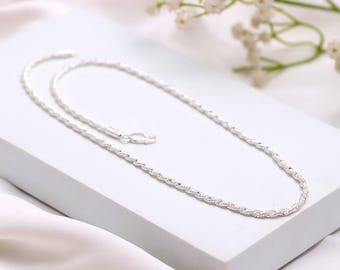 925 Sterling Silver Chain for Women | Minimalist Silver Necklace | Dainty Layering Chain | Everyday Jewelry | Gift for Her | Trendy Jewelry