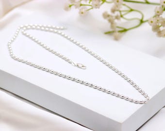 925スターリングシルバー2.5mmチェーンネックレス、メンズ＆レディース