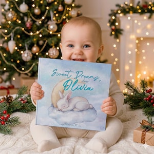 Christmas Personalized Bedtime Book • Custom Name Story for Kids • Animal Nursery Gift • Toddler Christmas Present • Baby Shower Keepsake
