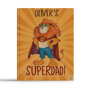 Best Personalized Book for Dad, Custom Father’s Day Gift, Keepsake Story from Child, Birthday Gift from Kids, Toddler Gift for Daddy, Orange