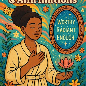 Livro de colorir para adultos com autoamor e afirmações