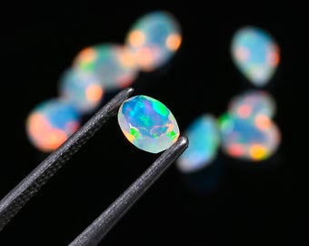 Genuine AAA+ Natural Ethiopian Welo Fire Opal Mix Shape Colorful Cabochon Loose Gemstones Wholesale Price Lot For Sale 2.00 Ct 4X3-6X4X3 MM