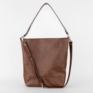 Hobo leather tote bag Lana Style shoulder and cross-body shopper tote image 3