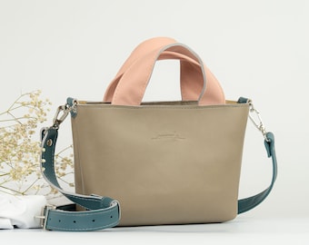 Kleine leren handtas Daisy Beach | leren crossbody en handtas