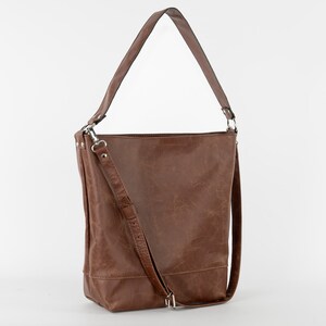 Hobo leather tote bag Lana Style shoulder and cross-body shopper tote image 2