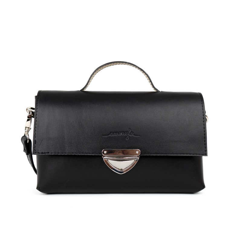 Leather purse MidiMe Neo, small genuine leather bag, crossbody, shoulder or waist handbag image 4