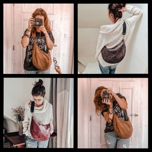 Leather bag Luna, spacious leather handbag, shoulder and crossbody purse image 4