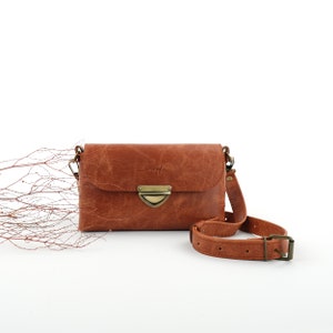 Leather purse MidiMe, small genuine leather bag, crossbody, shoulder or waist handbag image 2
