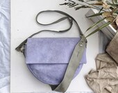 Nadia Lavender - handcrafted textile bag, original eco leather bag, unique and unmistakable style, shoulder and cross-body