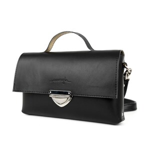 Leather purse MidiMe Neo, small genuine leather bag, crossbody, shoulder or waist handbag image 3