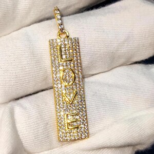 Jeder Buchstabe Diamant Anhänger Runde Simulierte Diamant Anhänger 925 Sterling Silber Prong Anhänger Liebe Thema Anhänger 14K GelbGoldPlattierung