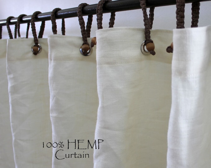 Organic Hemp Shower Curtain Full Size Etsy