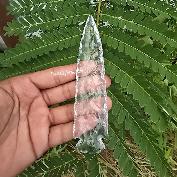 Hand-Knapped Clear Quartz Arrowhead: Spiritual Altar Decor, Witchy Gift
