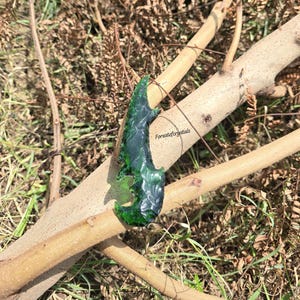 Handmade Green Obsidian dragon Knife Arrowhead 5.5 to 6&quot; Inch | Handmade Dragon&#39;s Heart Green Obsidian Glass Arrowhead |Hand-Knapped Arrow