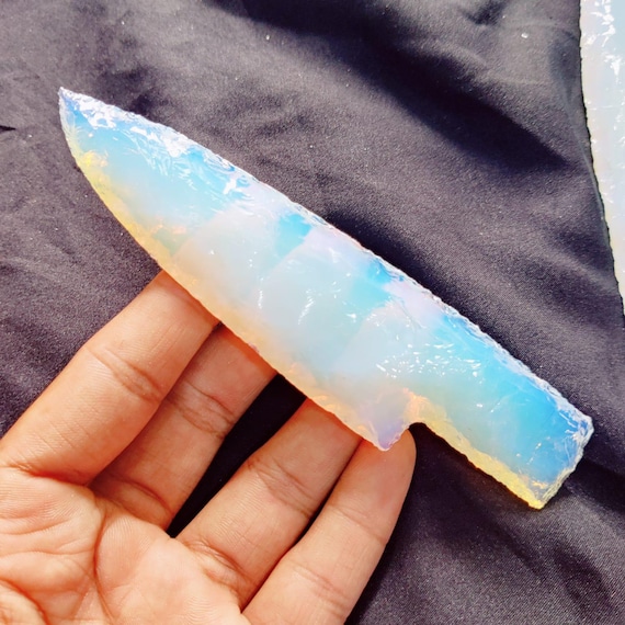 Opalite Crystal Knife: Iridescent Altar Decor, Metaphysical Tool