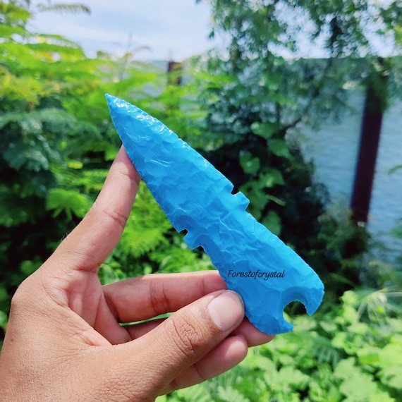 Turquoise Athame Dagger: Moon Handle Witchcraft Altar Tool