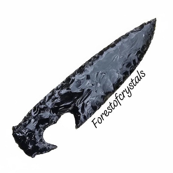 Amazing Natural Obsidian Lava Blade Knife, Black Obsidian Athame, Obsidian Knives Collectors Knife, Unique Obsidian Dagger