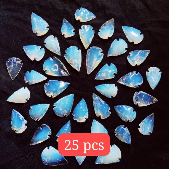 Iridescent Opalite Arrowhead: Celestial Crystal Point, Jewelry Making