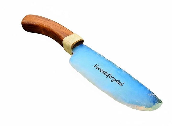 Handmade Opalite Crystal Athame Knife: Spiritual Home Decor, 10 Inch