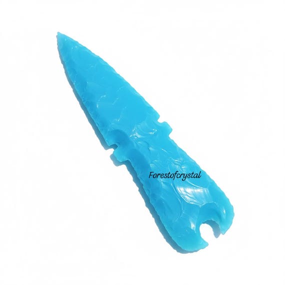Turquoise Athame Dagger: Moon Handle Witchcraft Altar Tool