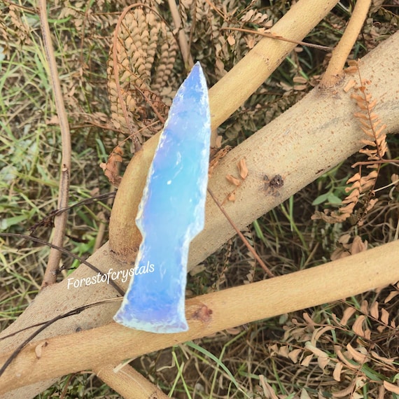 Opalite Crystal Knife: Handmade Athame Ritual Blade
