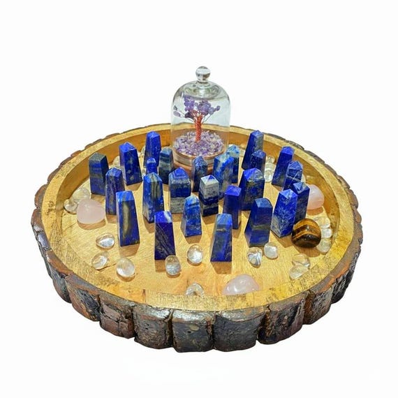 Small Lapis Lazuli Points (40-50mm) | Chakra Healing Crystal Obelisk | Blue Mineral Tower | Desk Decor & Crystal Gifts