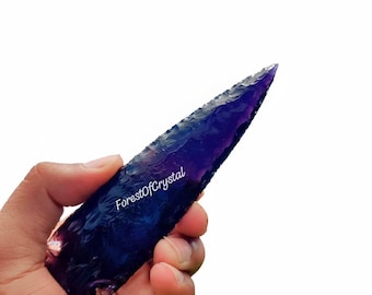 Amethyst Arrowhead: Large Purple Crystal Spearhead - Metaphysical Healing