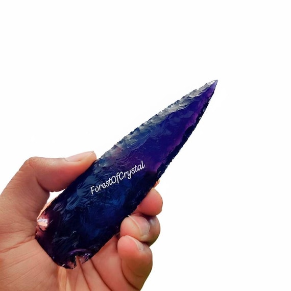 Amethyst Arrowhead: Large Purple Crystal Spearhead - Metaphysical Healing