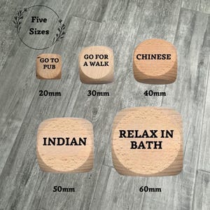 Decision Dice: Takeaway, Night Out, Chill Out - Customizable Gift