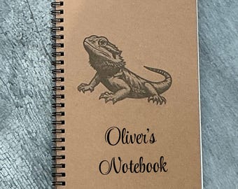 Personalized Bearded Dragon Notebook: Laser Engraved Lizard Journal