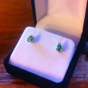Teardrop Genuine Precious Gemstone Earrings Green Emerald sterling silver Aquamarine Blue Pink Sapphire Ruby Handmade Fine Jewelry