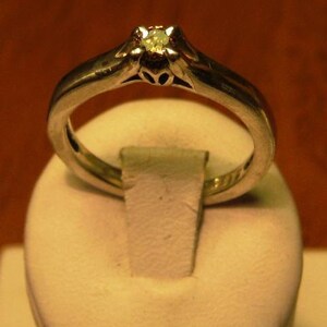 Champagne Diamond 20pts set in Sterling Solitaire ring image 3