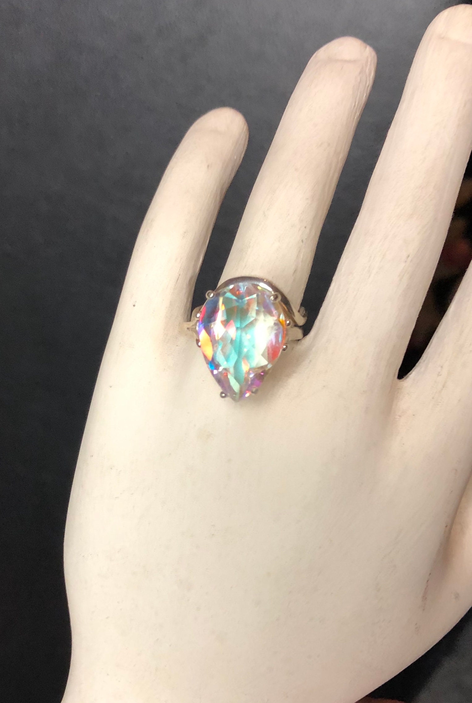 Luxe Jewelry Designs Stainless Steel Women's Ring with Aurora Borealis  Crystals - Size 5 - Walmart.com