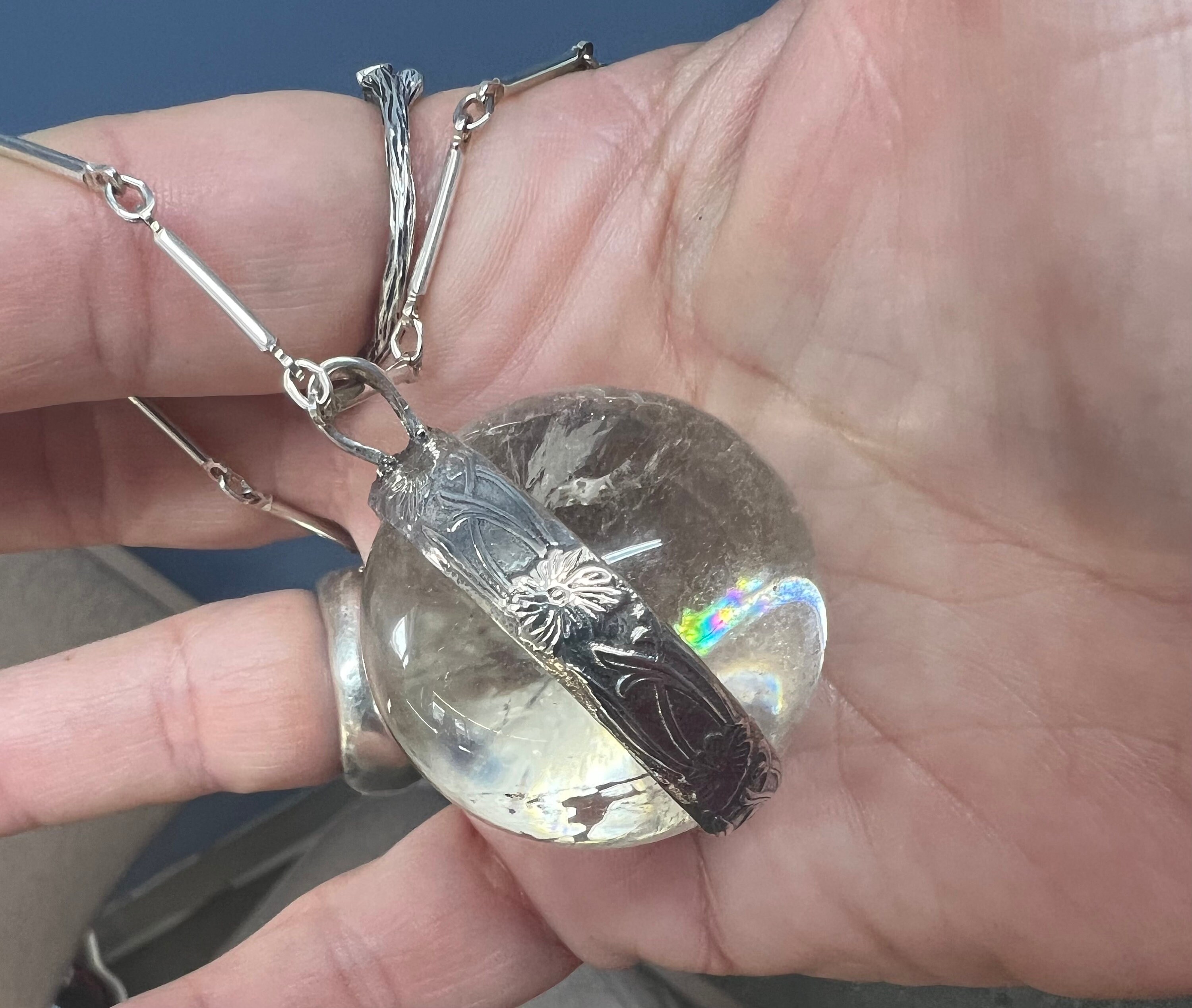 Crystal orb pendant deals