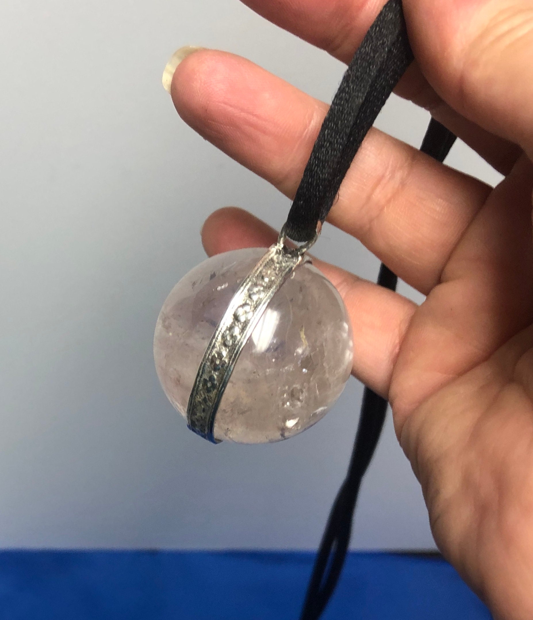 38mm Quartz Whiskey Stone - flat bottom sphere