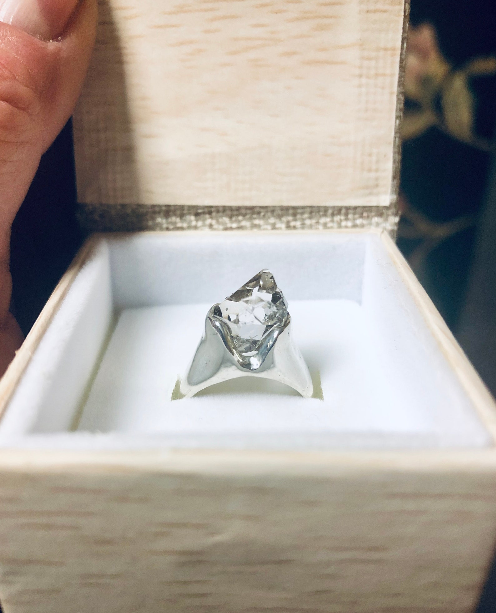 Real Herkimer Diamond Clear Double Terminated Quartz Raw Crystal