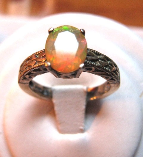 Faceted Ethiopian Welo Opal White Orange Red Blue Green - Etsy