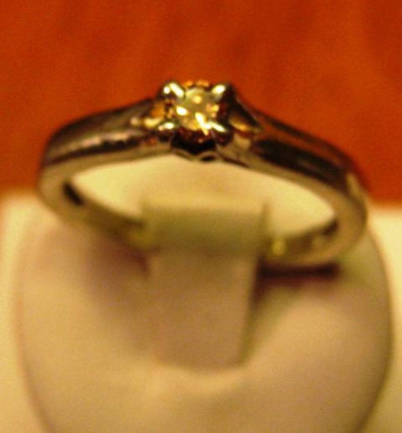 Champagne Diamond 20pts set in Sterling Solitaire ring image 4
