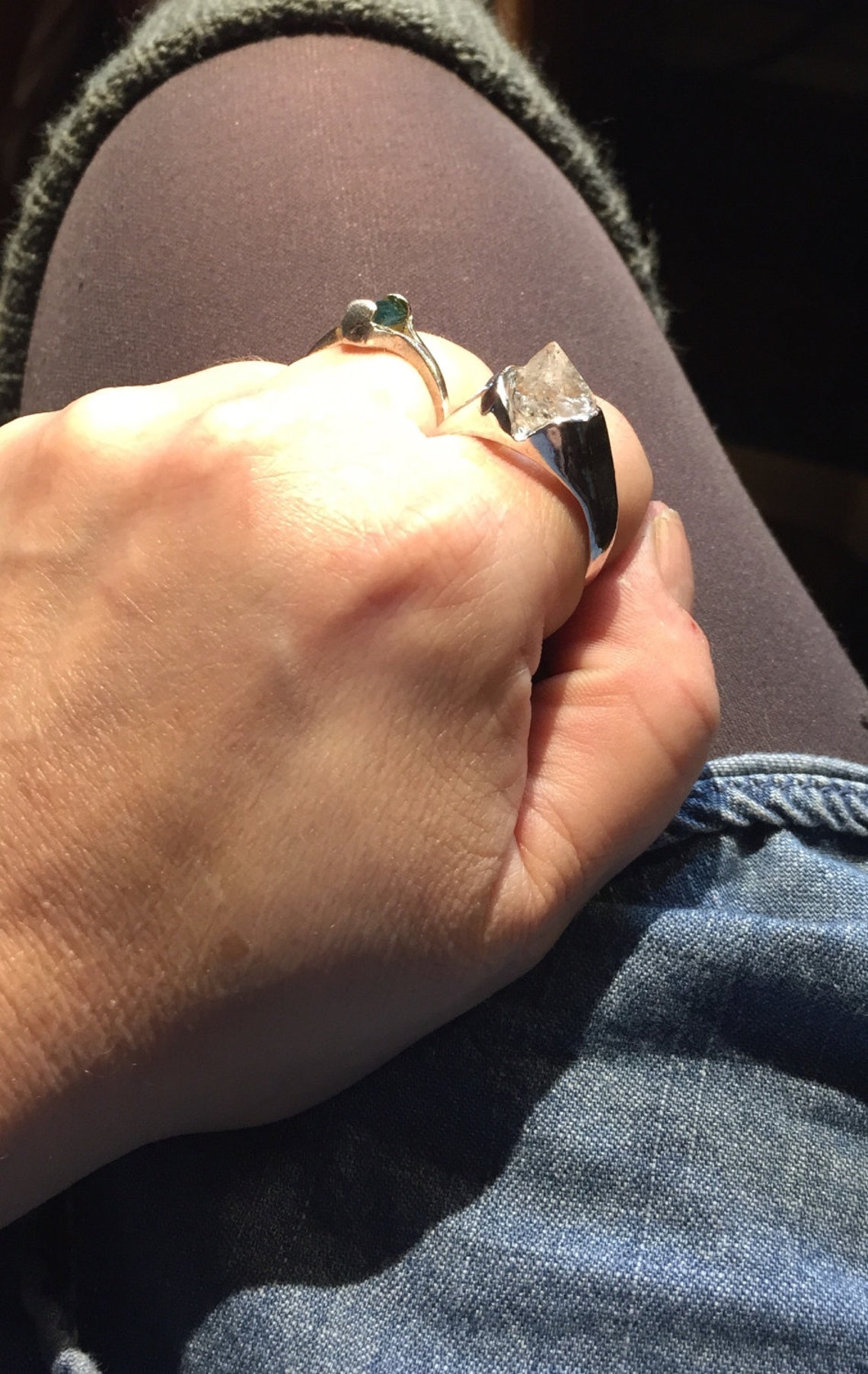 Real Herkimer Diamond Clear Double Terminated Quartz Raw Crystal