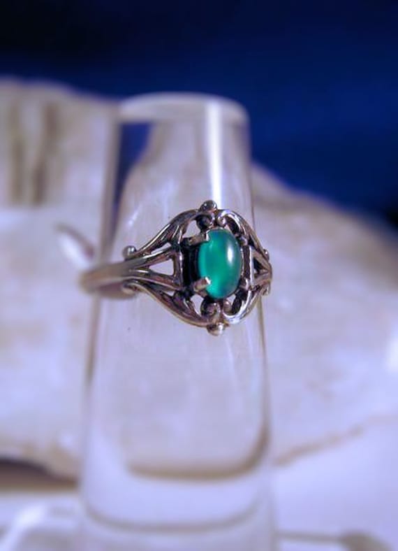 Sweet Green Chrysoprase Swirl Ring Sterling Silver fine jewelry Gemstone turquoise red garnet purple amethyst white moonstone golden citrine