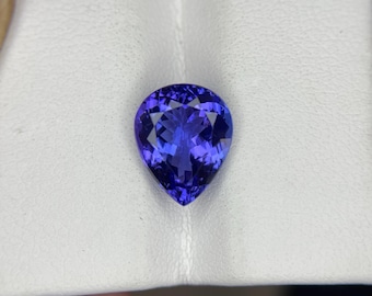 Natural Tanzanite Pear Cut Gemstone: 3.80 Carat, 11x9 mm