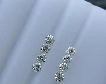 Natural  diamond brilliant Cut Gemstone:  2.5mm Fine Quality